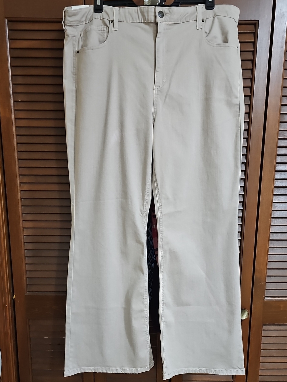 Sneak Peek Light Beige Boot Cut Jeans